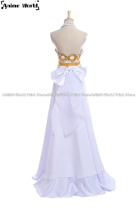 Disfraz de Anime de tamaño personalizado, vestido de princesa serenidad, Reina blanca, Usagi Tsukino, cristal para 20 Aniversario