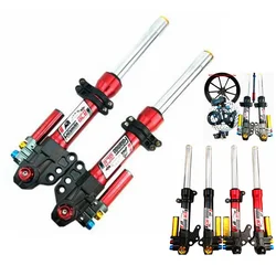 Universal E-Motorbike Scooter 27/30core 370mm 400mm Front Shock + 220mm Disc Brake Set For Yamaha BWS RSZ JOG FORCE Niu N1 N1S