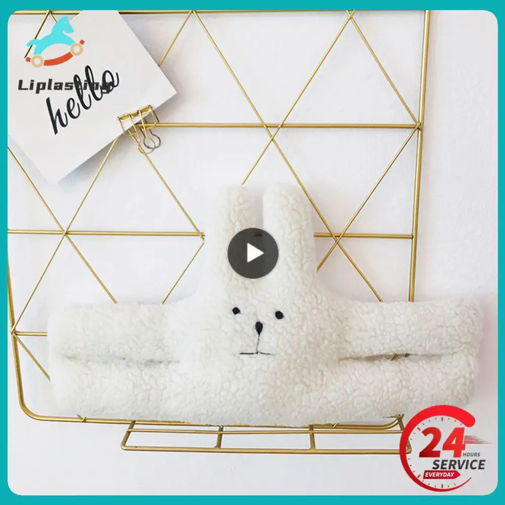 

Скандинавская анти-зажимная ручная дверная карта для детской комнаты, анти-зажимная ручная дверь, подвесная мультяшная белая кроличья плюшевая кукла с коричневым медведем