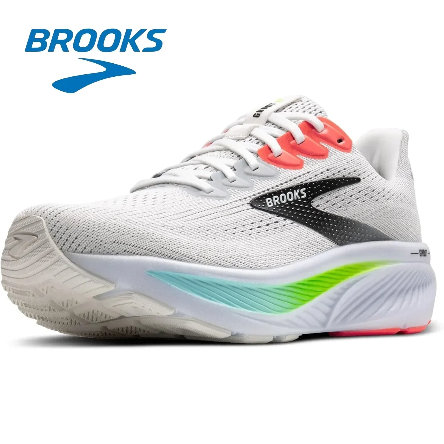 

Мужские нейтральные кроссовки Brooks Ghost 17, дышащие, с мягкой подкладкой для комфорта на весь день