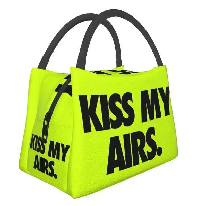 

Сумки для обеда Kiss My Airs на заказ для мужчин и женщин, термохолодильник, изолированный ланч-бокс для работы, пикника или путешествий, сумка для хранения свежих фруктов