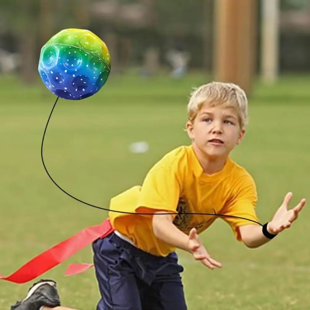 Pelotas hinchables de muñeca para deportes al aire libre, cuerda de rebote de descompresión, pelota de mano de goma de alta elasticidad para niños, ejercicio de muñeca, regalo de cumpleaños