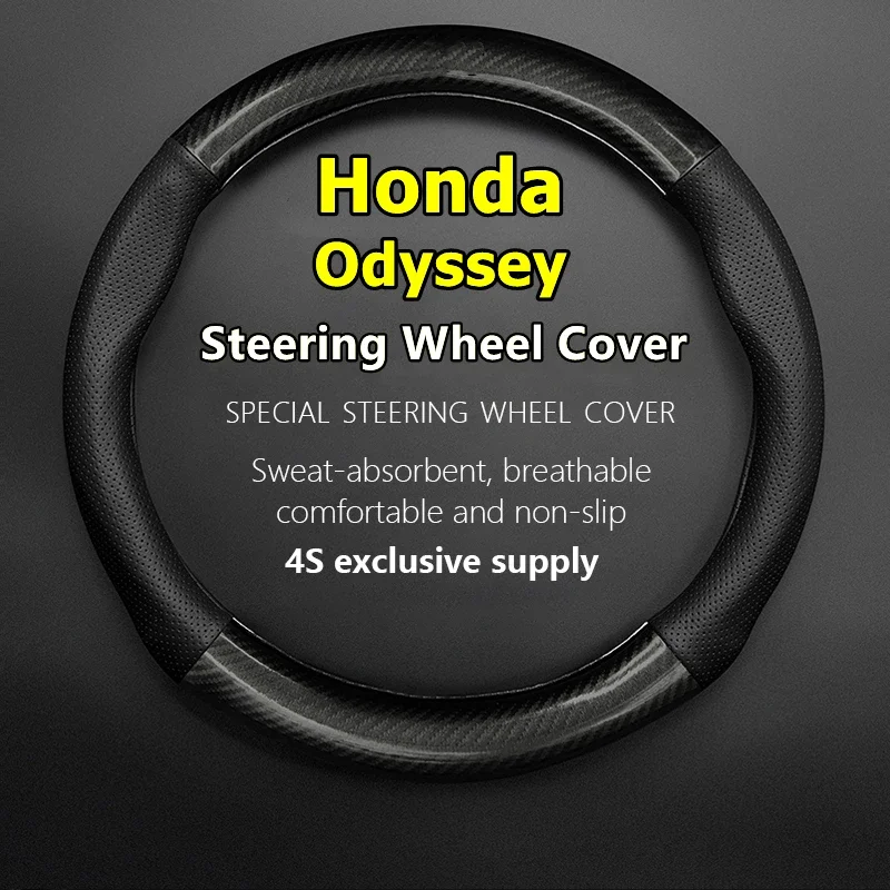 For Honda Odyssey Steering Wheel Cover Genuine Leather 2004 2005 2006 2007 2008 2009 2011 2013 2014 2015 2017 2018 2019 2021