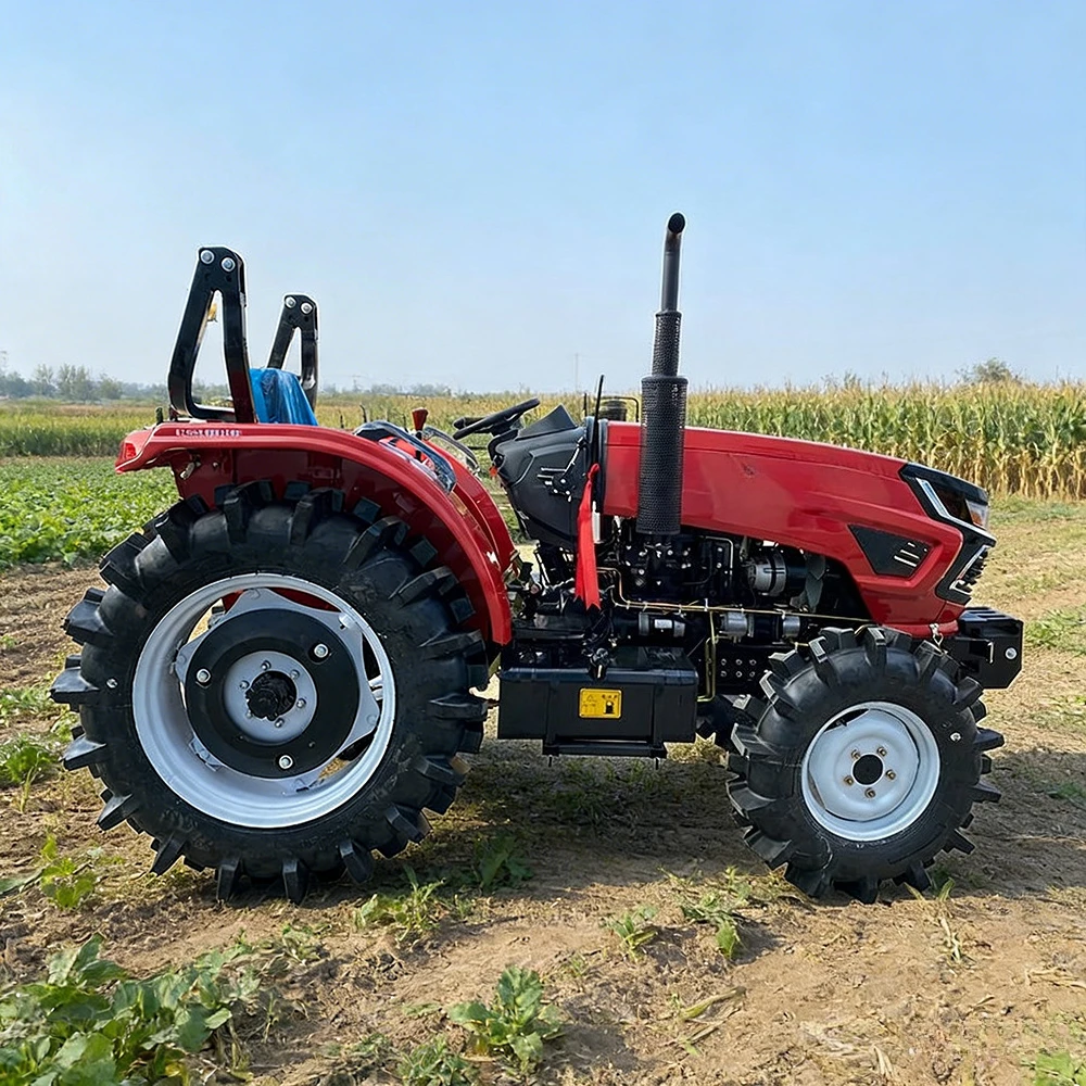 50HP 4x4 Diesel Mini Tractor Heavy Duty Compact Small Tractor High Quality Agricultural Farm Machines With Plow