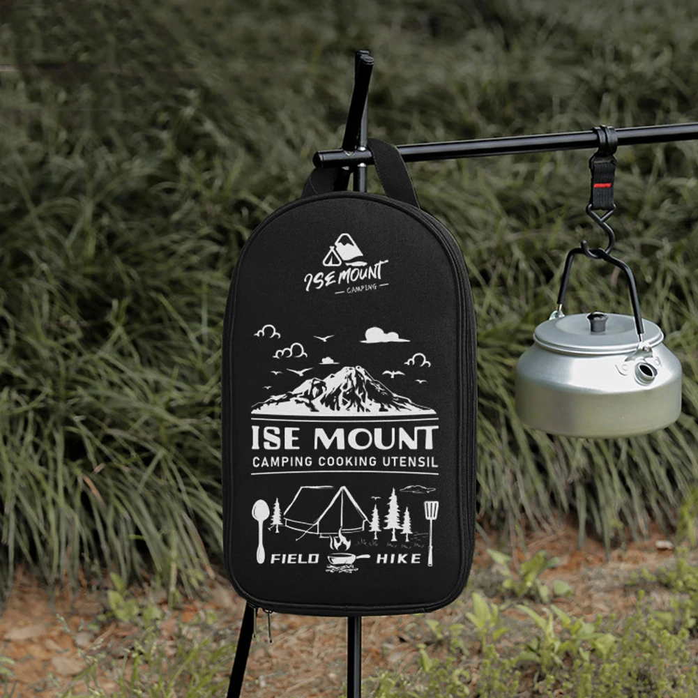 حقيبة أدوات طهي من قماش أكسفورد ، منظم أواني الطبخ ، سعة كبيرة ، حقيبة أدوات مائدة للشواء للنزهات ، مستلزمات تخييم خارجية #2