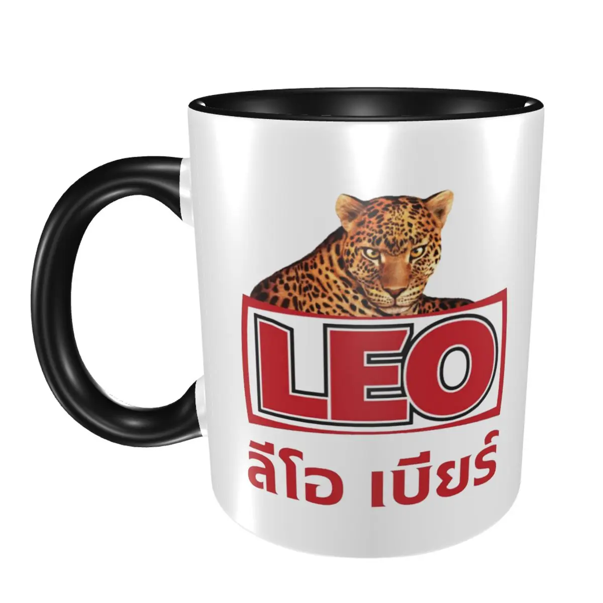 

Кружка Leo Beer Bangkok, забавные керамические кофейные чашки, чайные кружки, чашка для молока, посуда для напитков, подарки для женщин и мужчин