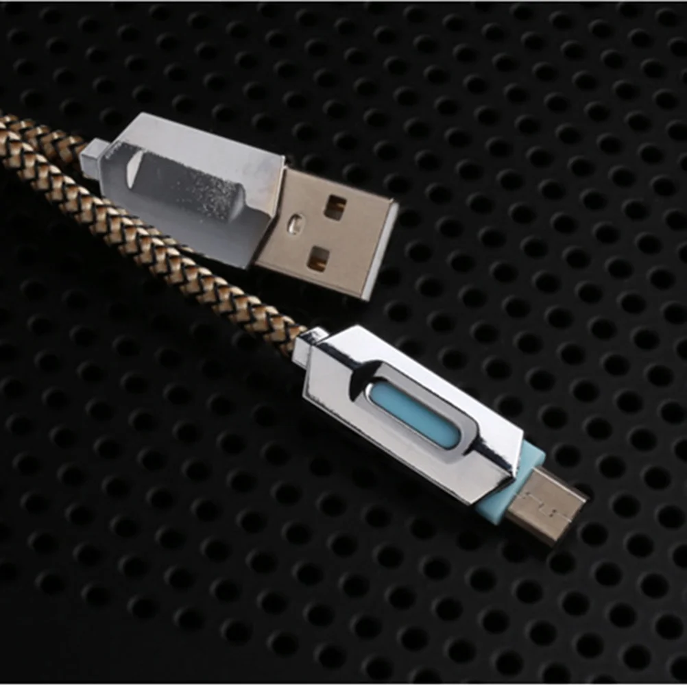 1 Meter Fast Charging Micro USB Cable Nylon Braided Data Sync Cord for Phones Tablets Galaxy S7 2