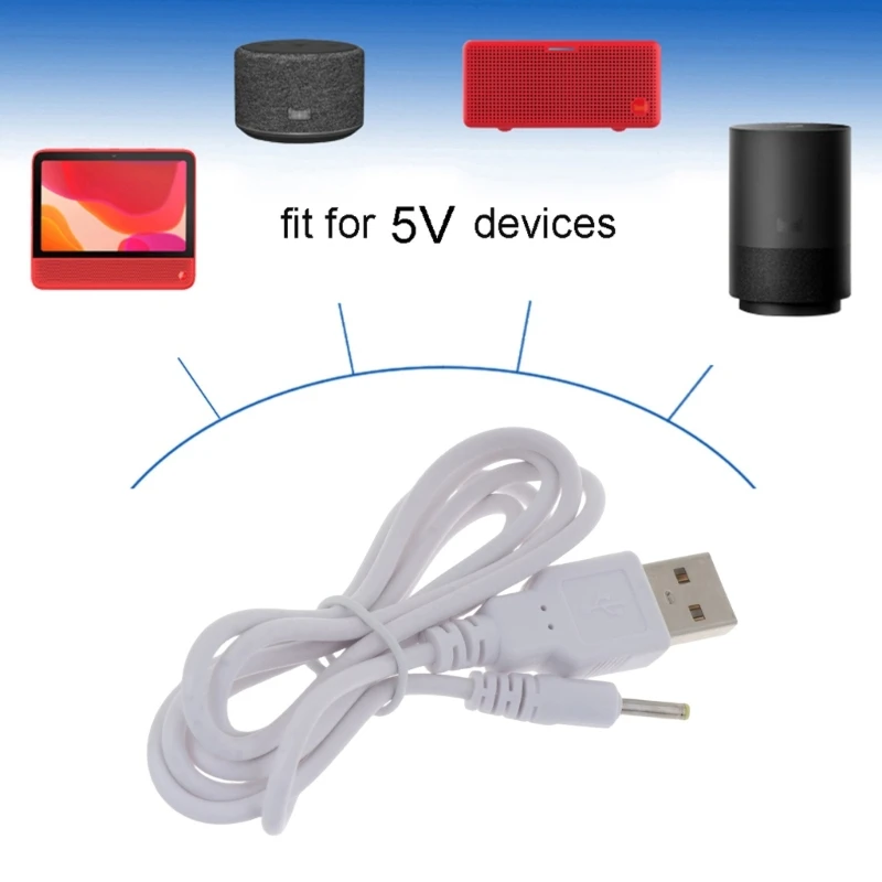 Universal 5V USB a 2.5x0 7mm/3,5x1,35mm /4.0x1 7mm/5,5x2,5mm Cable de alimentación del Cable del cargador para el ventilador altavoz Router de luz