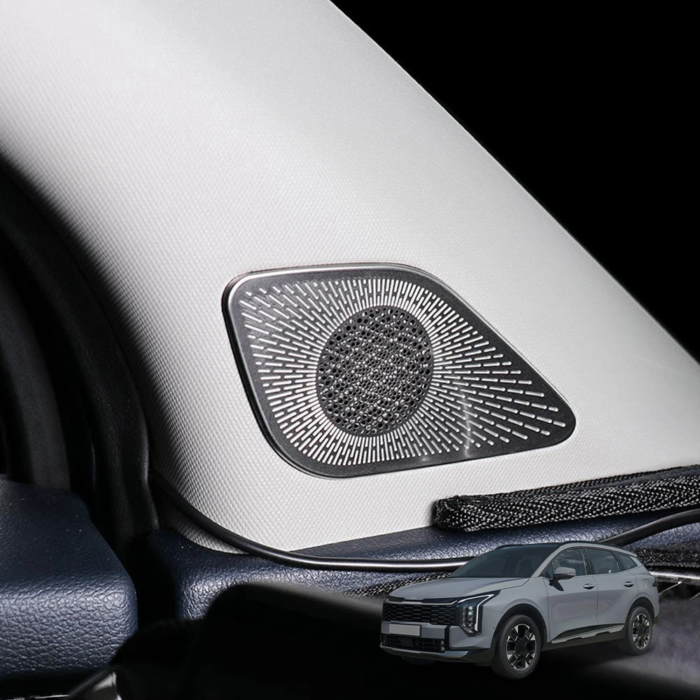 

Car Interior For Kia Sportage NQ5 Stainless Steel Door A-pillar Speaker Cover Small Horn Trim Sticker Styling Moulding