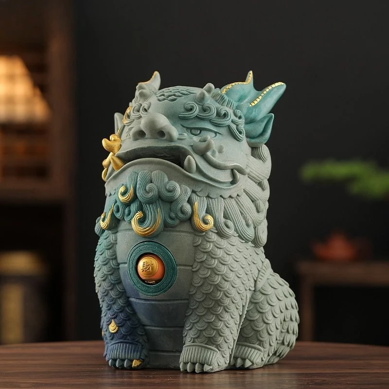 Large capacity Pixiu piggy bank, oversized lucky ornament, home collection