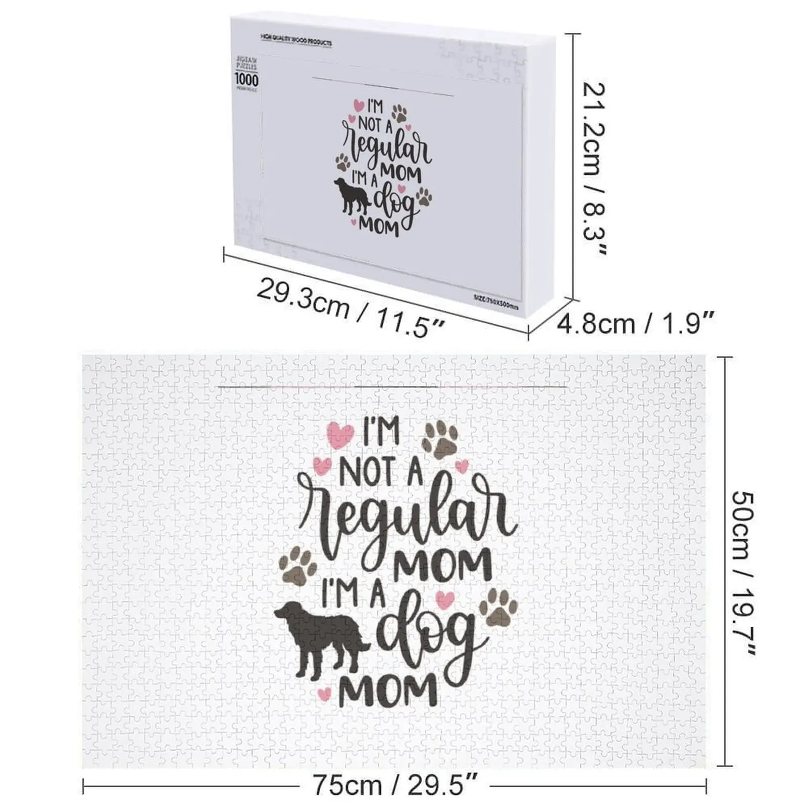 chien maman Puzzle cadeau personnalisé cadeau personnalisé jouet personnalisé Puzzle en bois personnalisé