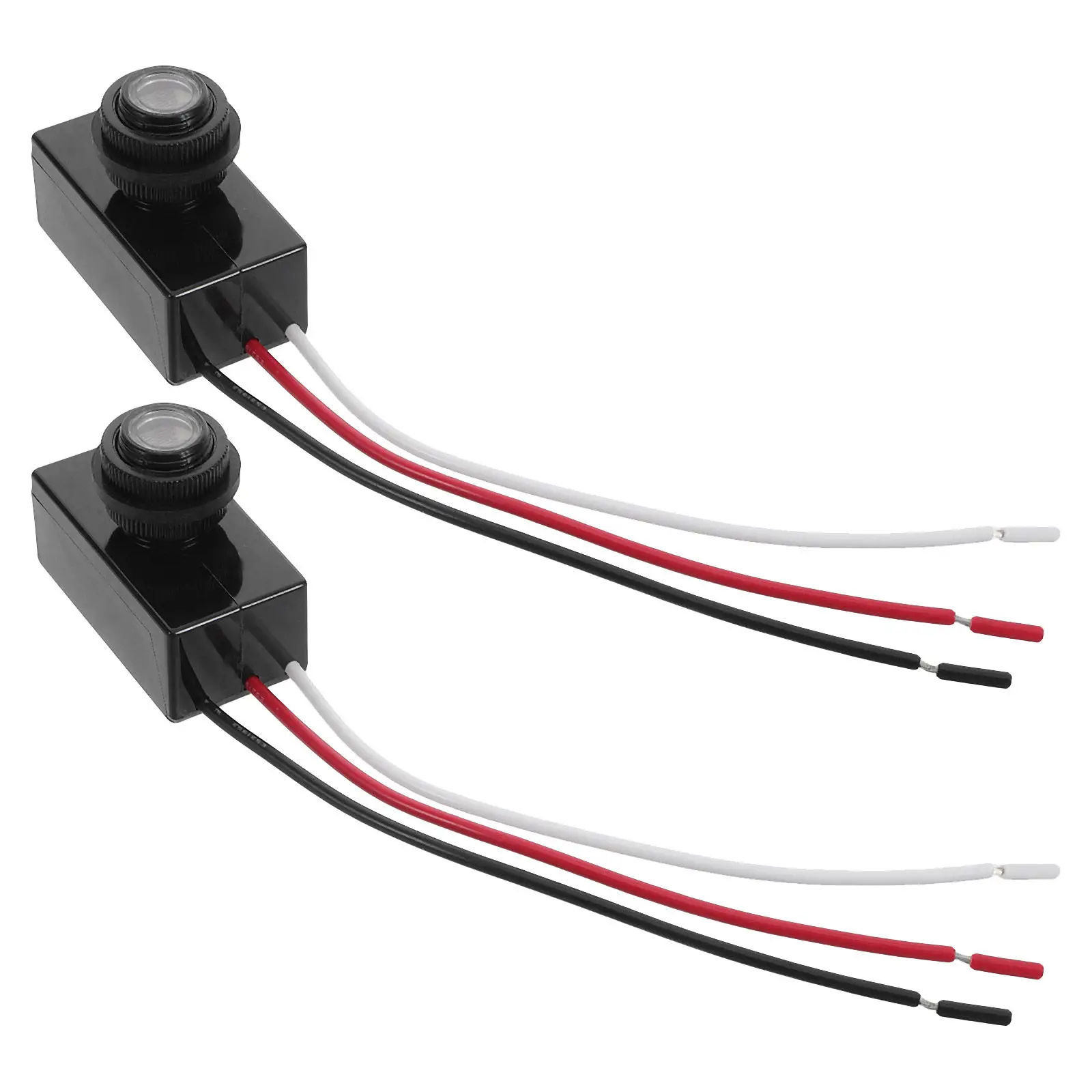 2 Pcs Automatic Timer for Lights Outdoor Dusk Dawn Switch Plug Controller Socket Adapter with Photocell