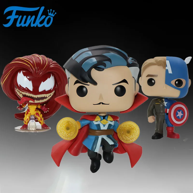 FUNKO POP Original Goblin Face & Captain America & Doctor Strange Anime Toys for Boys Christmas Gift Collectible Model Ornaments view 2