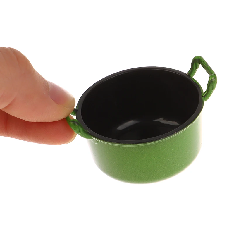 1/12 Dollhouse Simulation Soup Pot Model Dollhouse Miniature Kitchen Cooking Pot Decoration Dolls House Accessories