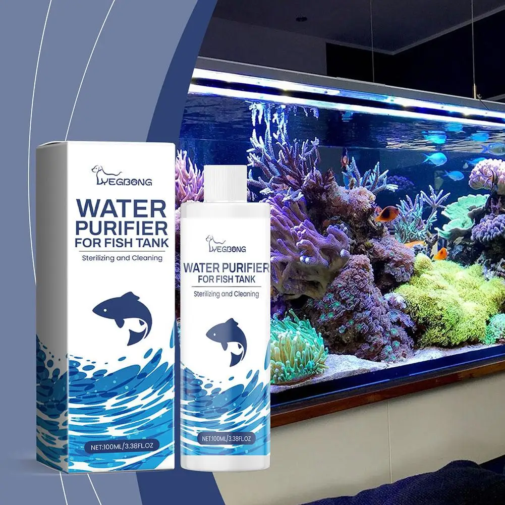 100ml Water Clarifier For Fish Safe Liquid Cleaner Long Lasting Effective Water Conditioner For Clear Fish Aquari V9m5