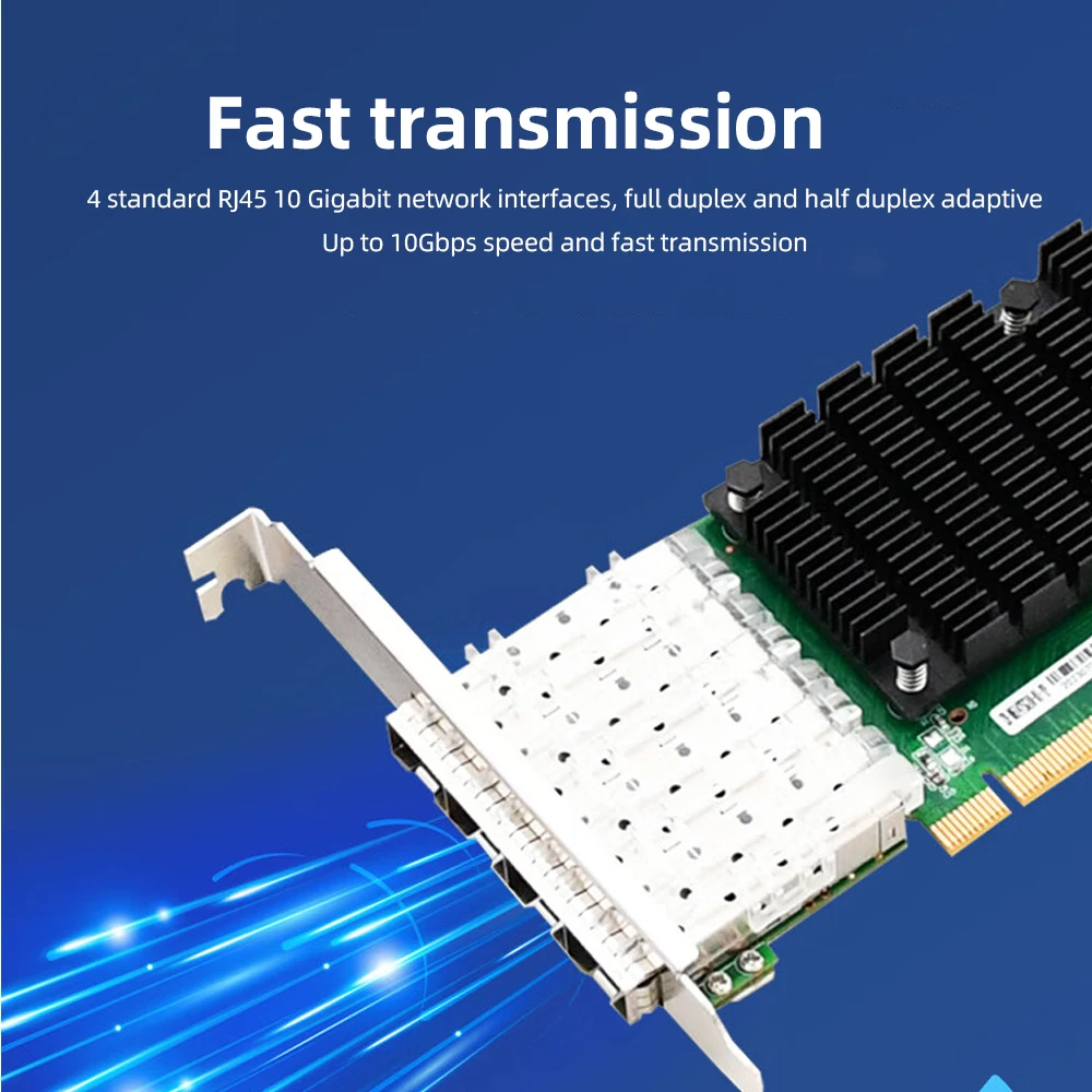 Adipcom EFT-147SG Scheda di rete PCIe a 4 porte 10GbE Adattatore bus host a canale in fibra HBA Scheda di acquisizione immagini per apparecchiature in fibra ottica