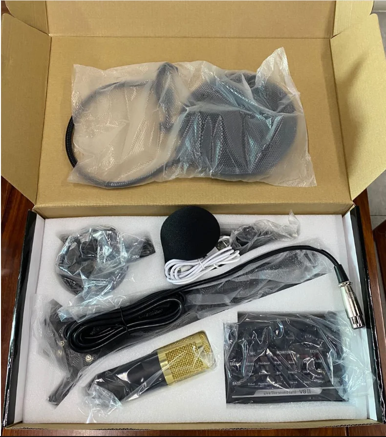 

Ten items TLF Xtuga Wholesale BM800 Condenser Microphone and V8 Recording Sound Card Set China Supply o Sound Cards & Mixers