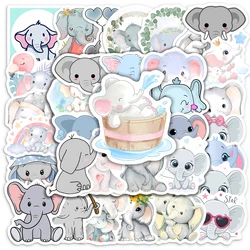 Cartoon Kawaii Elephants Cute Animal Stickers Aesthetic Decals DIY for Laptop Luggage Motorcycle Phone Waterproof Child Toy PVC