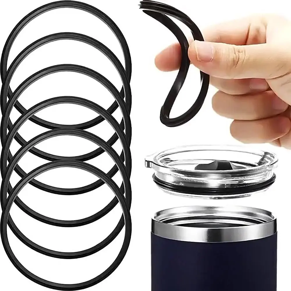 1/4pcs Great Sealing Effect Tumbler Lid Gasket Waterproof 16oz & 20oz Travel Mug Cup Leak-proof Gasket Silicone