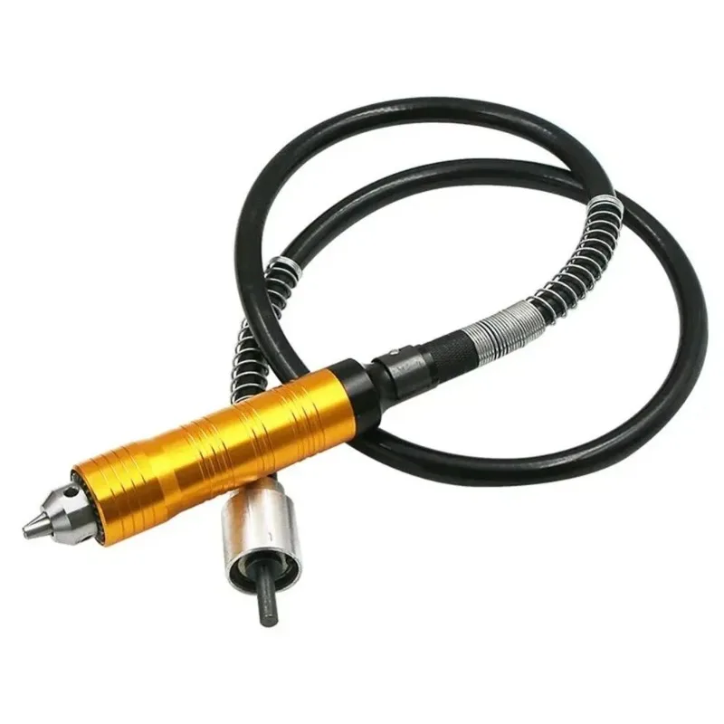 

6mm Rotary Angle Grinder Attachment Flexible Flex Shaft + 0.3-6.5mm Drill Chuck Handpiece for Power Electric Drill Tool