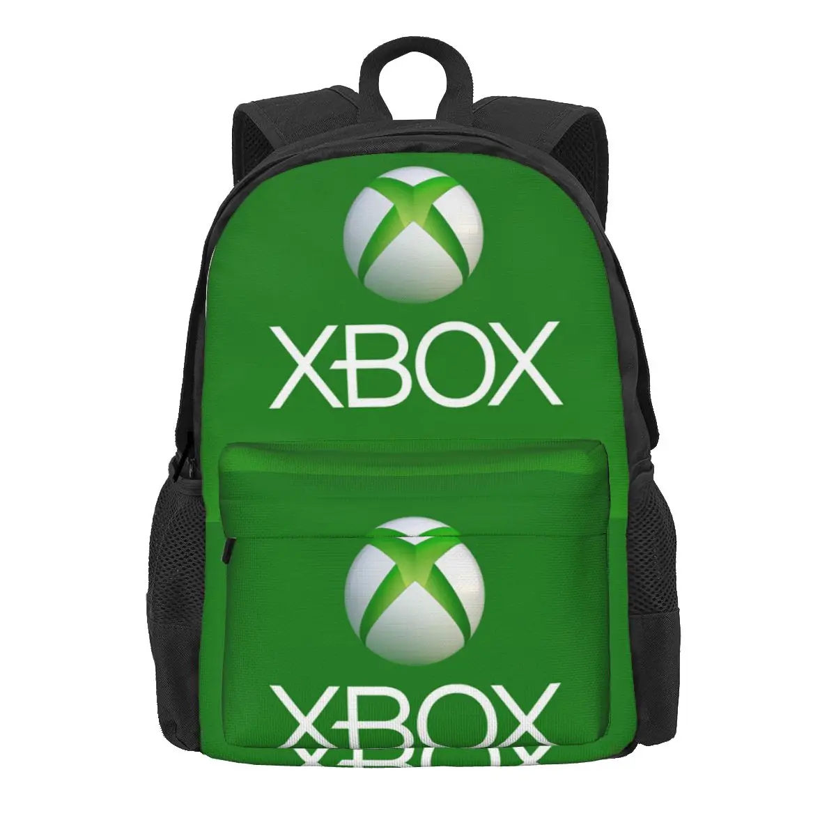 Green Xbox Logo Backpacks Boys Girls Bookbag Students School Bags Cartoon Kids Rucksack Laptop Rucksack Shoulder Bag