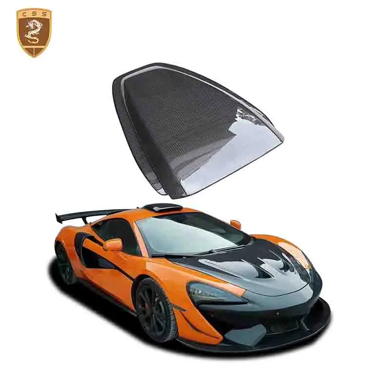 N Style Car Roof Vent Cover Hood For Mclaren 540C 570S Dry Carbon Fiber Roof Scoop Outlet Kit Spoiler Top Exterior Bodykits