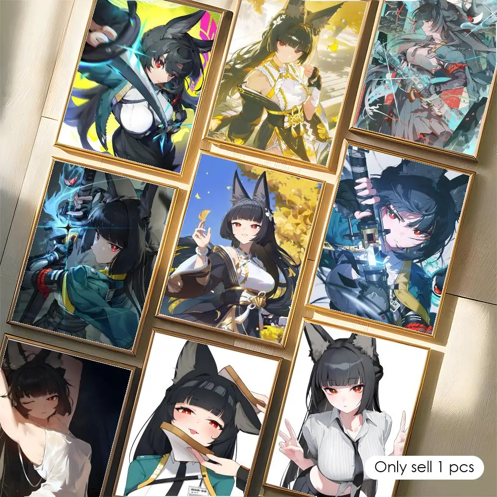 Game Character Zenless Zone Zero Hoshimi Miyabi Painting Calligraphy Poster Office Fine Reproduction French Canvas