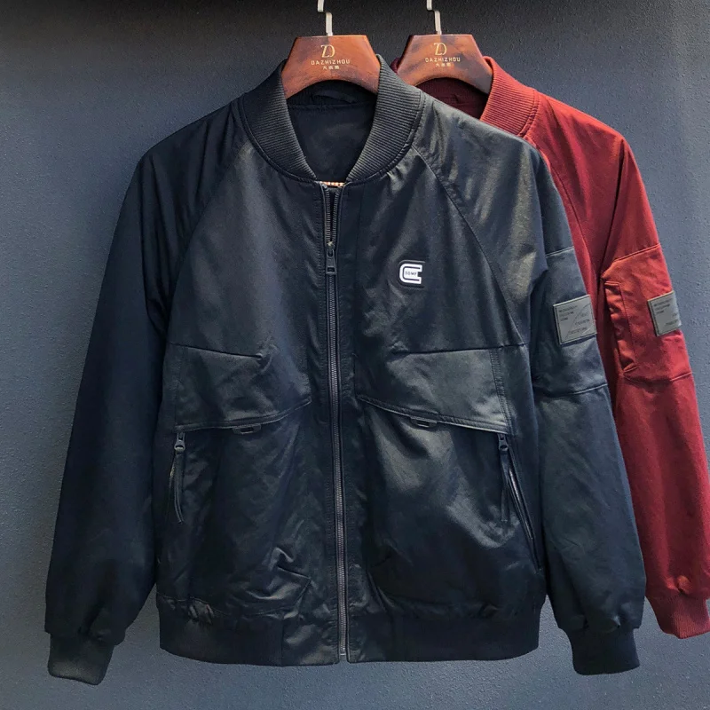 

2025 Autumn/Winter New Men's Versatile Jacket Fashion Trendy Brand Pocket Zipper Casual Simple High end Jacket