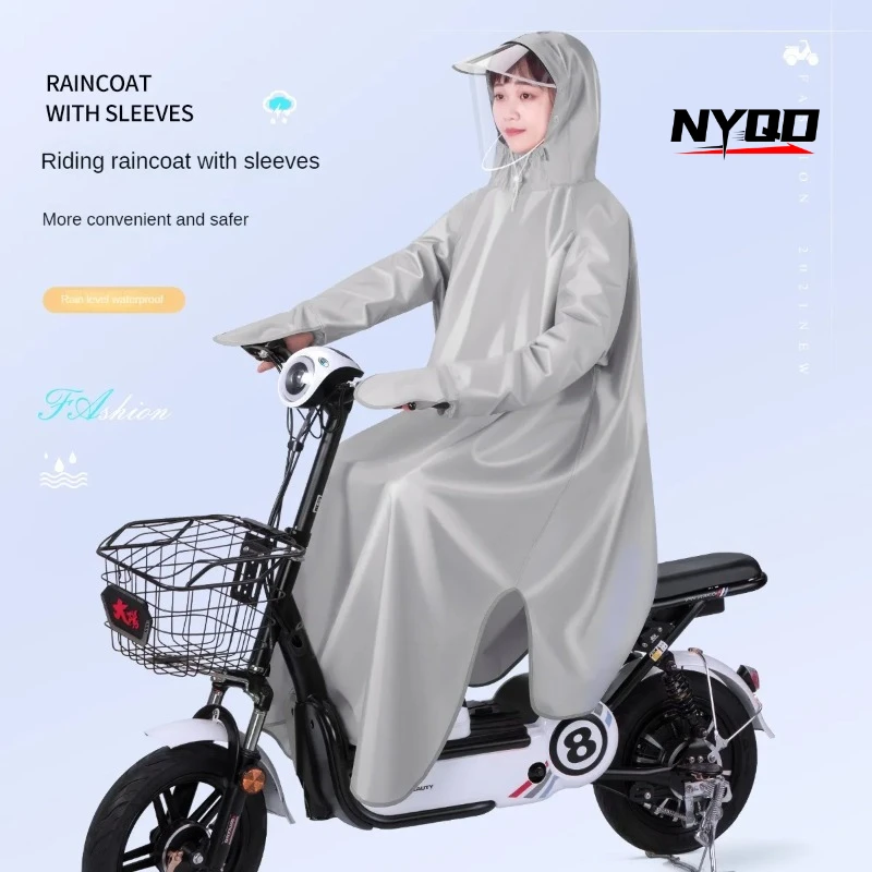 

Новый женский полноразмерный велосипедный плащ для электромобиля, водонепроницаемые аксессуары для мотоциклетного оборудования из материкового Китая
