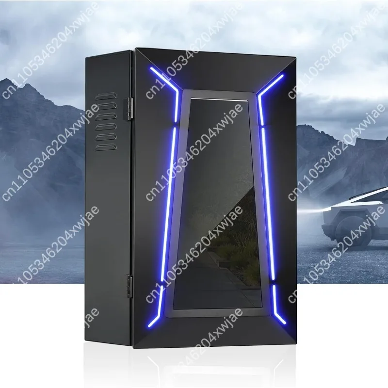 EV Charger Protection Box Lockable with LED Light for Tesla Gen3 Wall Connector Model Y 3 S X Outdoor Anti-Theft Enclosure