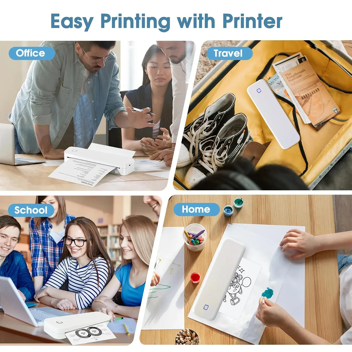 Portable Tattoo Thermal Printer  M08F D210 Bluetooth Inkless Wireless A4 HD Printer Compatible with iPhone Android Mac Window