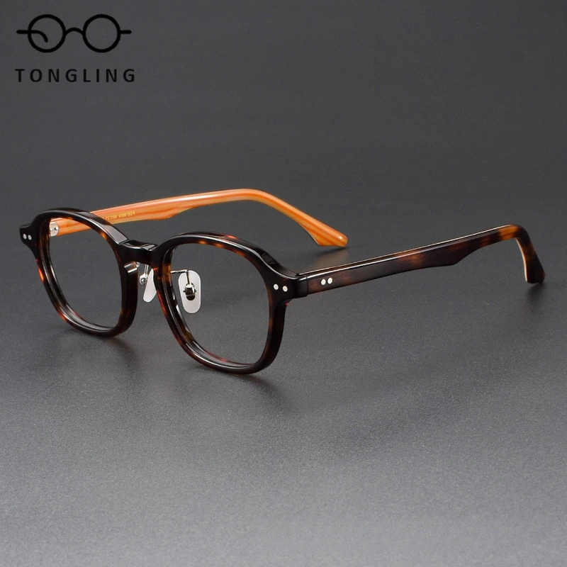 TopNotch Fashion Men Trendy Bestsellers HighQuality Acetate Women Handcrafted Large-Face Oval-Shaped Personalized Eyeglass Frame