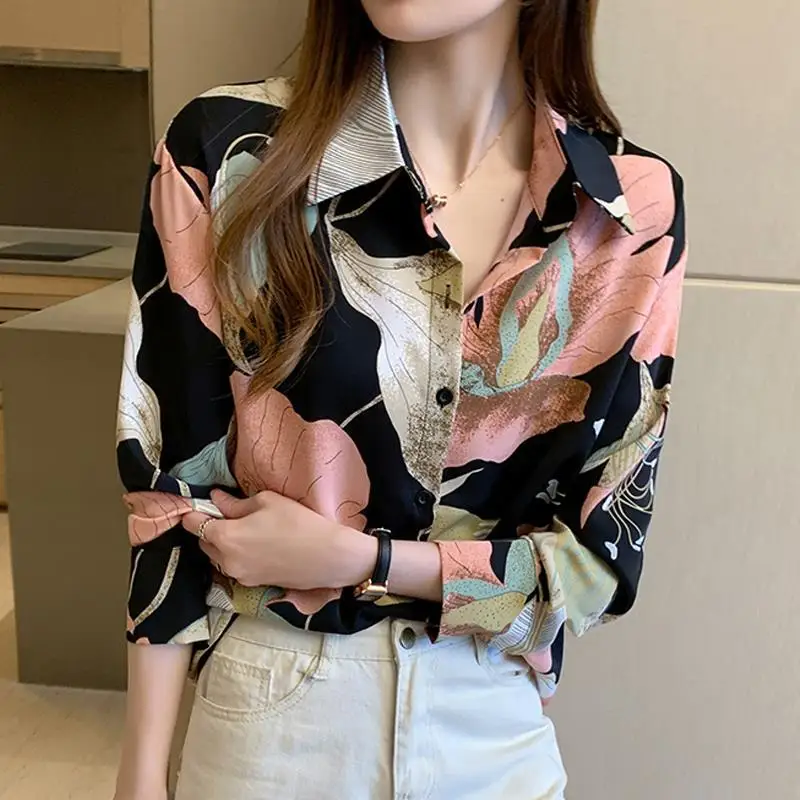 Cheap wholesale 2021 spring summer autumn new fashion casual chiffon women shirt woman female OL long sleeve blouse Ay1621