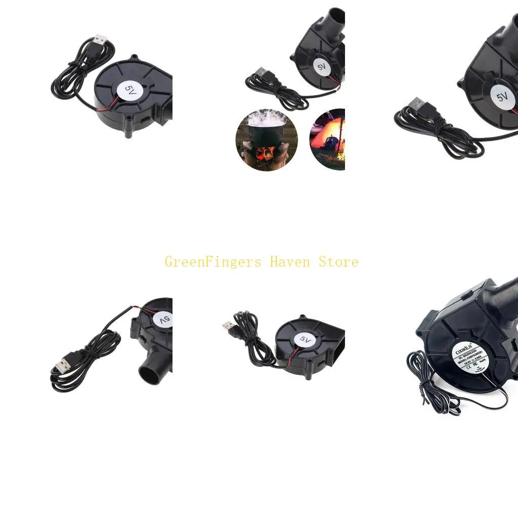 

F68D Portable USB BBQ Fan 7cm 7530 Air Blower Fan with Speed for Outdoor Camping Grill Cooking