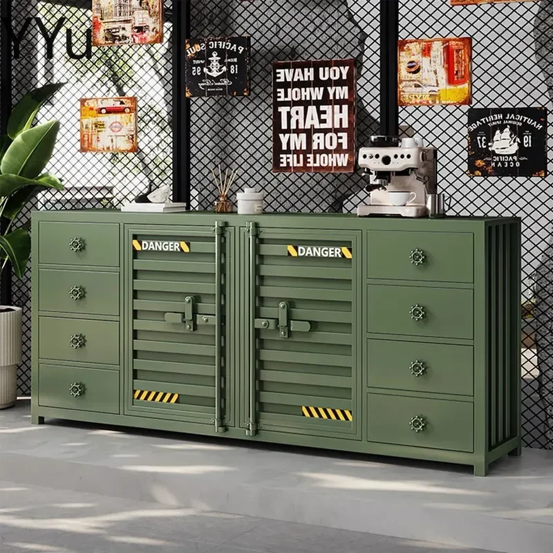 for Commercial Pantry Storage Table Side Cabinet Industrial Style Tea Cabinet Container Storage Unit for Restaurant Private