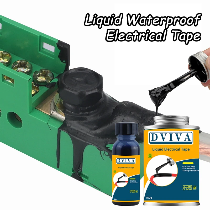 Liquid Electrical Tape Waterproof Epoxy Resin Black Glue Insulation Paste Sealant For Wires And Cables Fast Dry Fix Line Glue