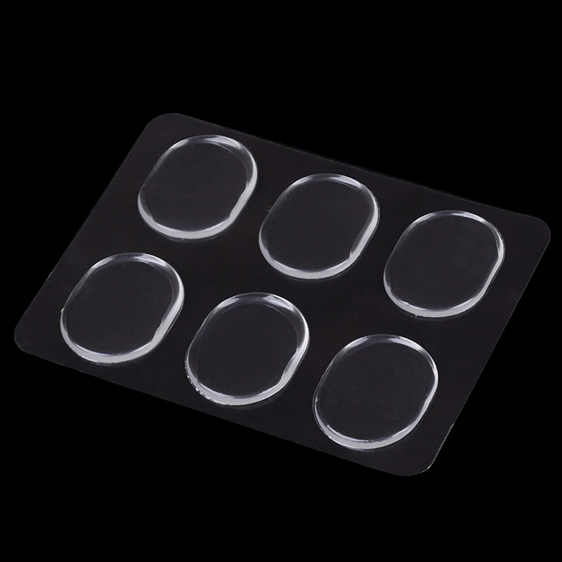 6Pcs Self Adhesive Door Stopper Rubber Damper Buffer Cabinet Bumpers Silicone Furniture Pads Cushion Protective Pads 3.3*2.6cm
