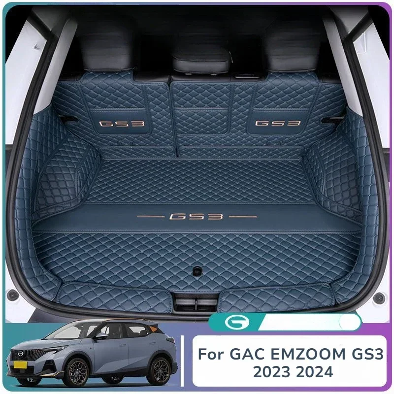 

For GAC EMZOOM GS3 2023 2024 Car Boot Mat Rear Trunk Liner Cargo Leather Floor Carpet Tray Protector Accessories Mats