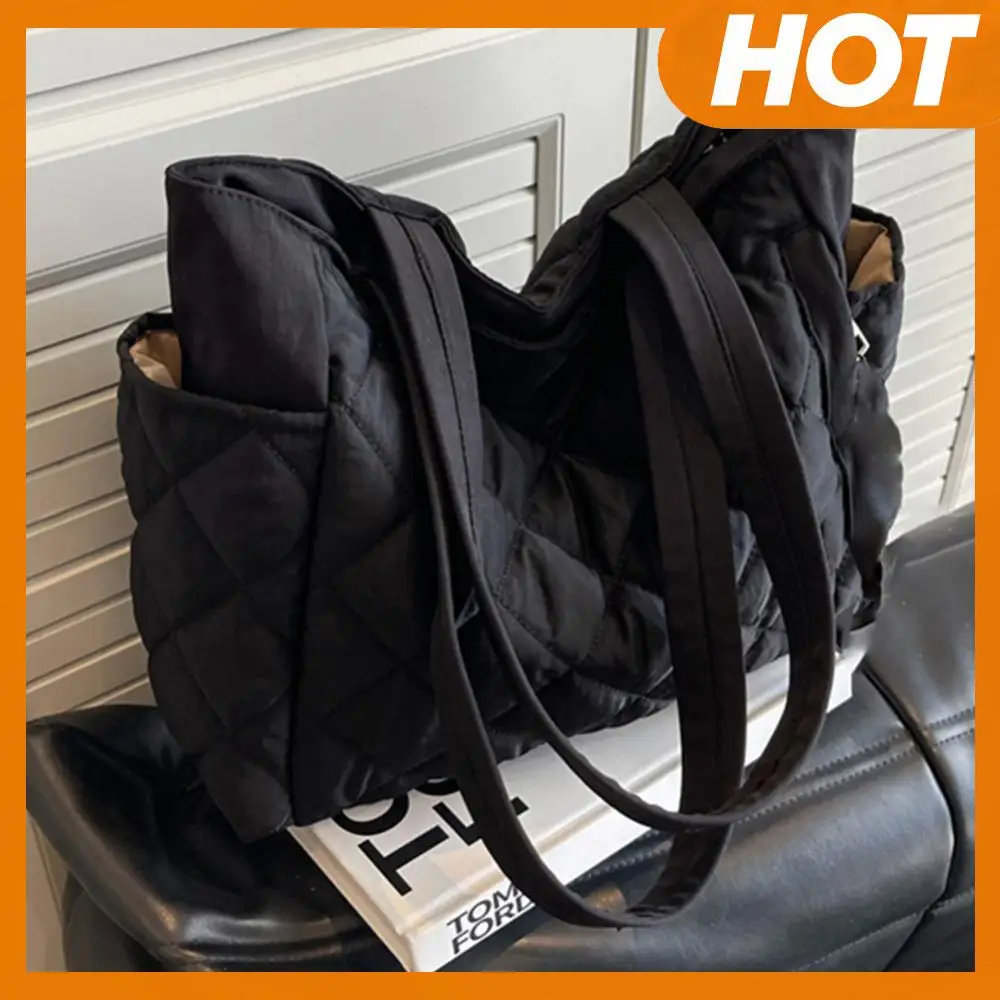 

Женская легкая сумка с регулируемым ремешком на пуху, большая вместительная сумка через плечо с подкладкой, дорожная сумка с напуском