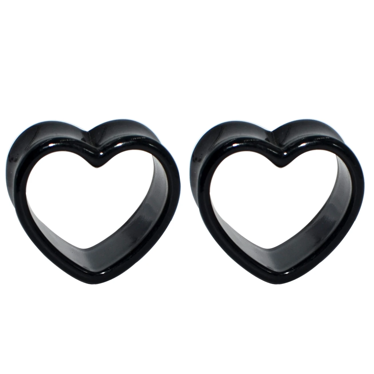 Acrylic Love Heart Shaped Ear Gauge Piercing