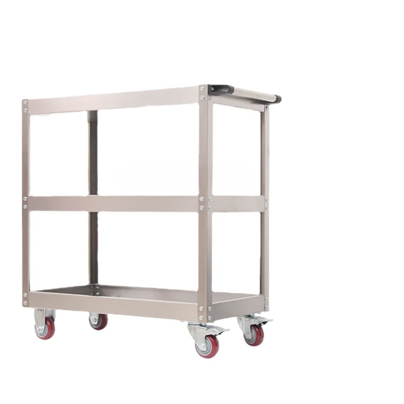 Tool Car Trolley Multi-Functional Auto Repair Trolley Box Maintenance Mobile Cabinet Shelf Three-Layer Combination