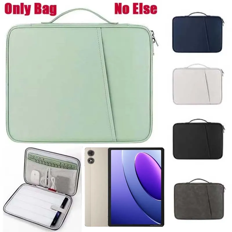 Univeral Tablet Storage Bag for Tecno Megapad 11 Waterproof Sleeve Multi Pocket Handle Zip Pouch for Cable Mouse Keyboard Case