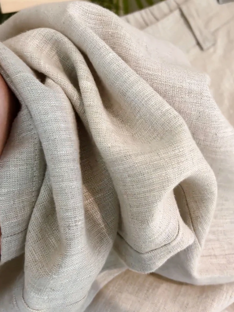 

Новые летние женские брюки-палаццо из льна, шелка и хлопка, струящиеся, прямого кроя, модные повседневные городские брюки