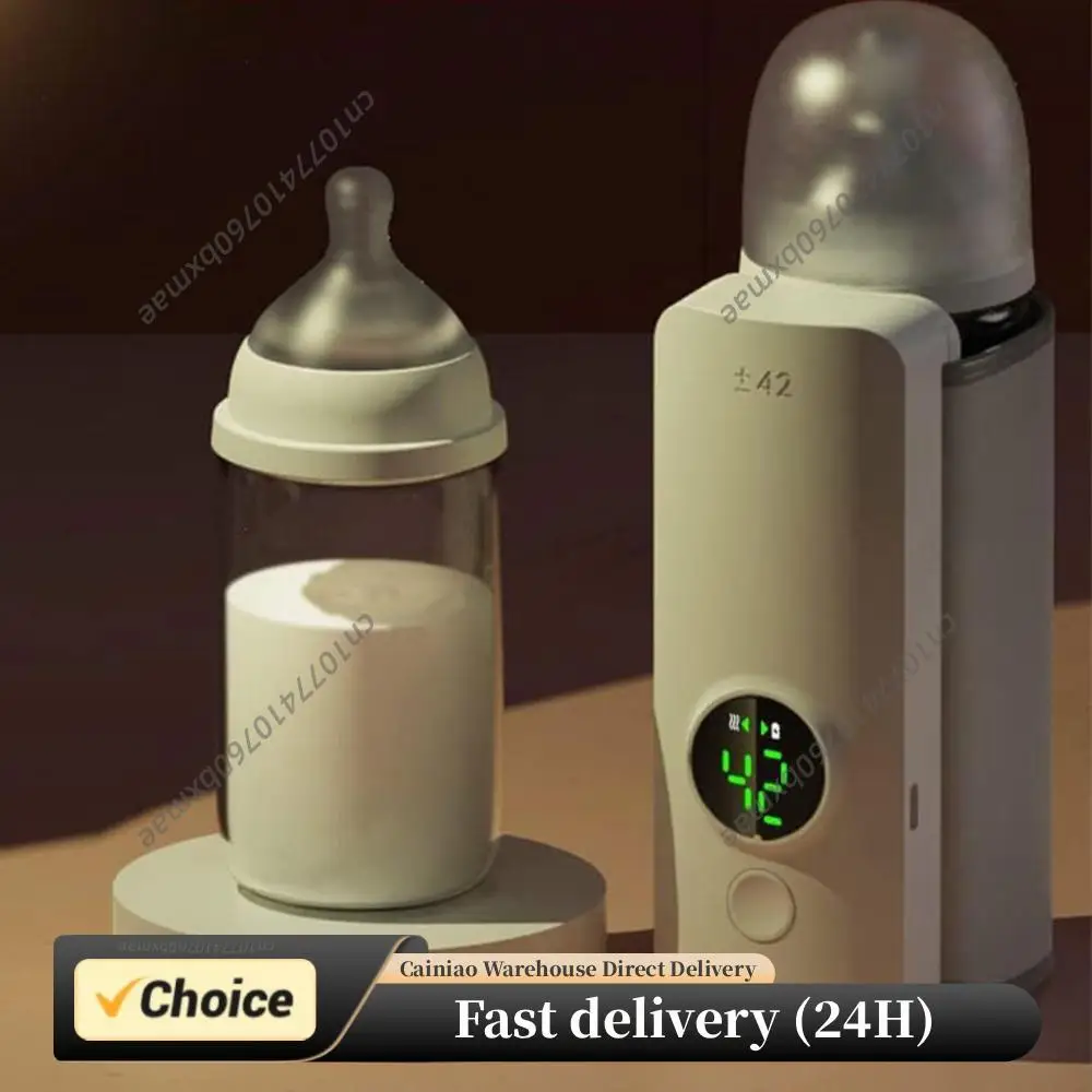 

Portable Bottle Warmer with Temperature Control Cordless Milk Warmer Baby Bottle Warmer for Comfortable Baby Feeding On The Go
