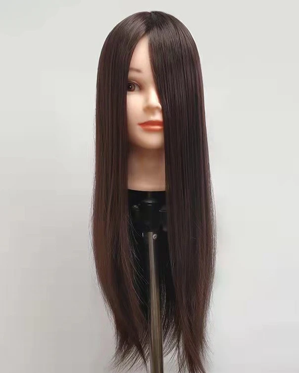 

22“inch 2Color Mannequin Doll Head for Hairstyles High Temperature Fiber Hair Training Head For Practice Hairstyles