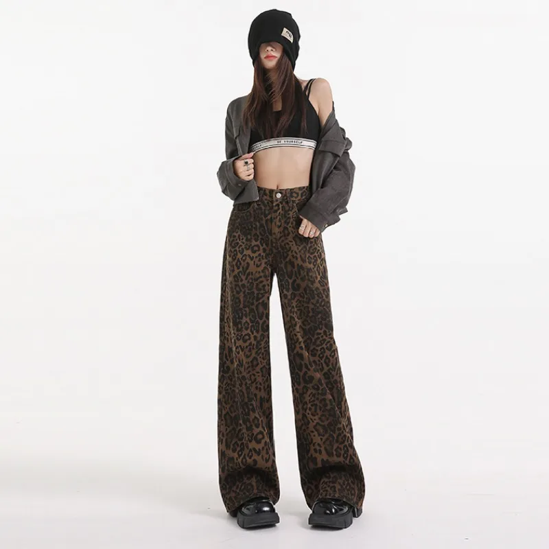 

Y2k винтажные американские ретро лоскутные джинсовые брюки мешковатые широкие брюки повседневные уличные джинсы для женщин