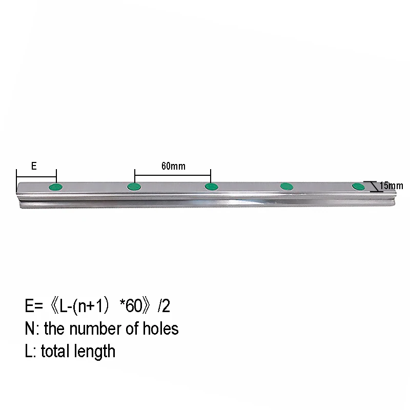 HLTNC 2 juegos de carril guía lineal de tornillo de bola de perfil EGR20 -1000MM con 4 bloques deslizantes cuadrados EGH20CA para máquina Cnc deslizador lineal