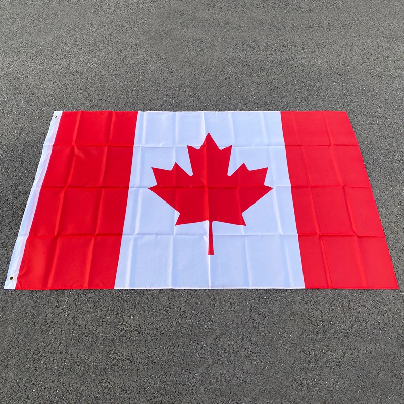 bandiera dell'aerlxemrbrae grande bandiera canadese bandiera banner 5 * 3FT 90 * 150 cm Canada poliestere nazionale bandiera canadese