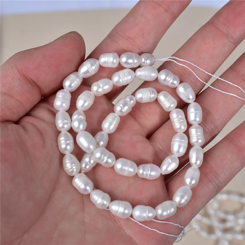 Natural Freshwater Pearls 5-6mm Ellipse Loose Beads for Jewelry Making DIY Handmade Bracelet Necklace Charm Jewelry Accessories