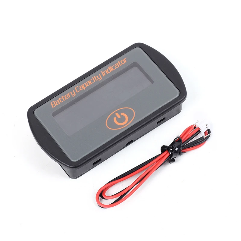 Verificador de tensão do voltímetro da bateria de lítio acidificada ao chumbo do carro do lcd ajustável do indicador 12v/24v da capacidade da bateria da tensão do toque-tipo